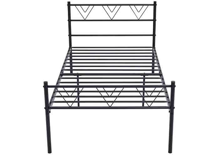 Simple Furniture Home Single Double Q235 Wrought Iron Platform Bed Frame Queen