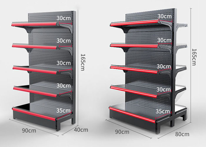 Rust Proof Q195 Carbon Supermarket Steel Rack 4 Layer Adjustable Shelf Height