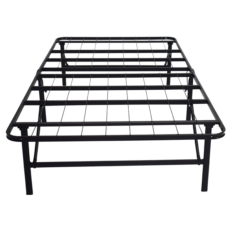 Odorless ISO9001 Metal Frame Single Bed Portable Folding Anti Corrosion